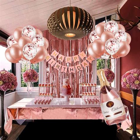 rose gold party decor|cheap rose gold party supplies.